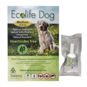 Ecolife Dog Spot Αντιπαρασιτικές Αμπούλες On M 15 - 30kg
