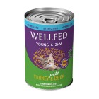 Wellfed Young Sterilised Γαλοπούλα & Βοδινό σε Πατέ 400gr