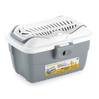 Stefanplast Κλουβί Μεταφοράς Mini Gulliver Λευκό/Γκρι 40x30x24cm